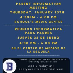 Upcoming Parent Information meeting hope to see you there!!